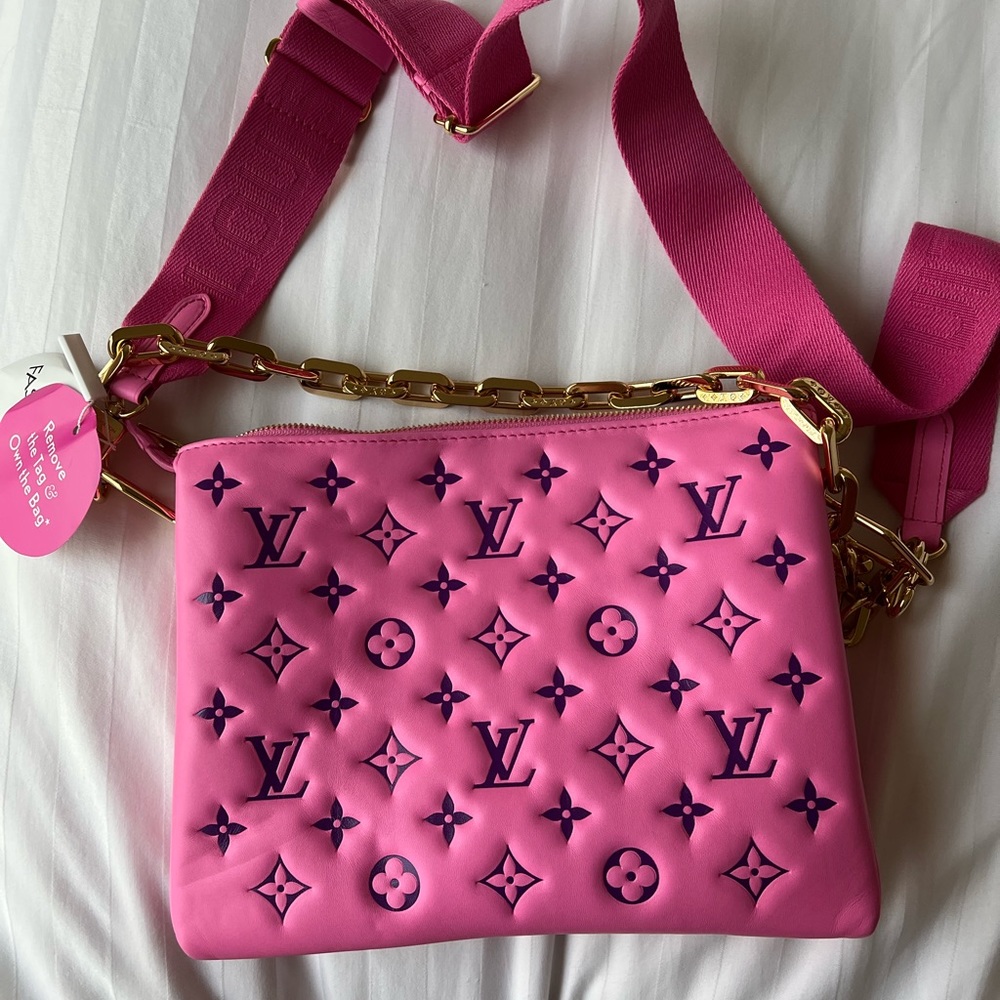 Louis Vuitton RARE Pink Lambskin Monogram Bag w/ tags!